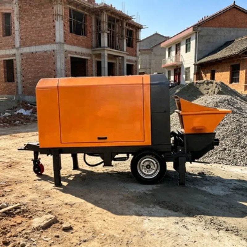 10m3h Electric Concrete Pump Concrete Mixer with Pump Portable Concrete Pump for Small Building Construction Site Use
