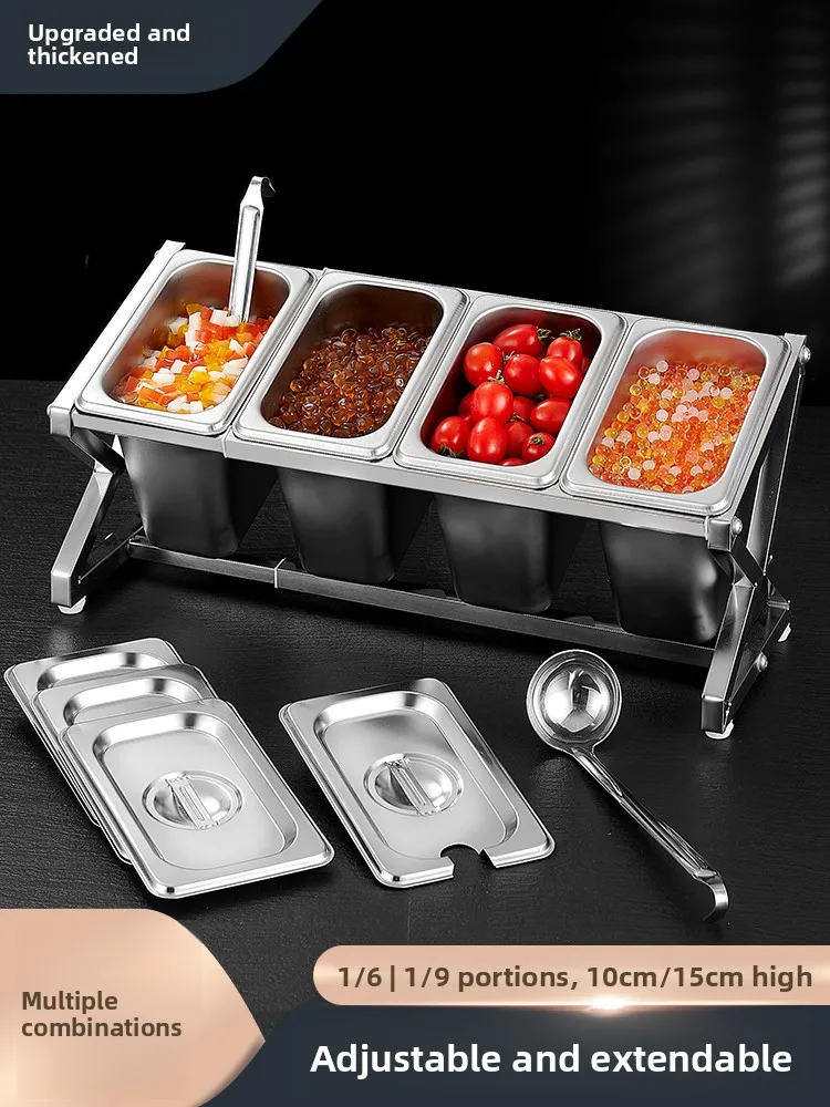 

9-расширяемая коробка для джема из нержавеющей стали, коробка для чая с молоком, специальная маленькая коробка для приправ, коробка для льда, прямоугольная S...