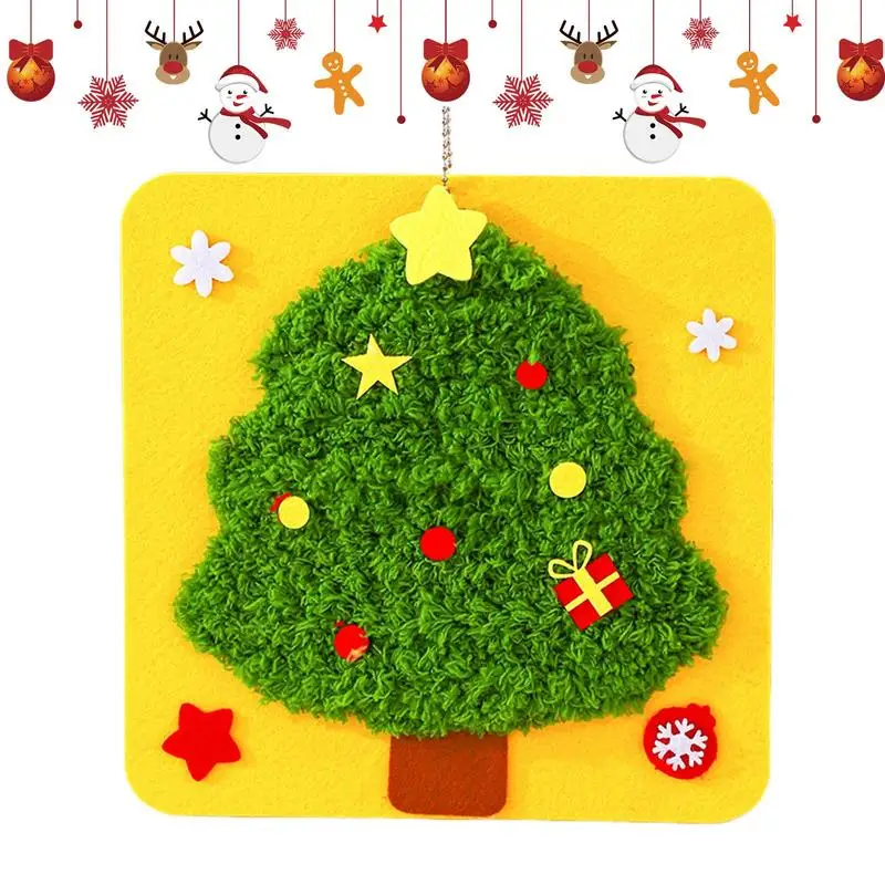 Crianças ornamento de natal kit de costura conjunto de costura artes artesanato iniciante crianças bordado brinquedo educacional artesanato de natal artesanato seguro