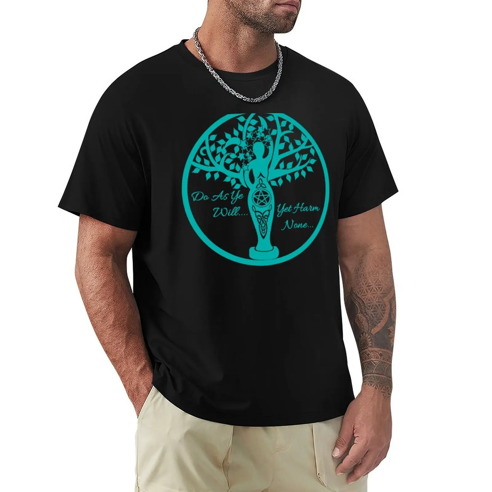 

Goddess Tree T-Shirt summer tops oversize t-shirts man Men's cotton t-shirt