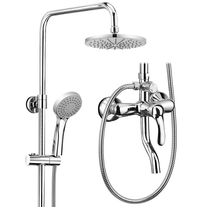 

Household bathroom shower shower set All copper faucet bathroom Hot and cold pressurized bath