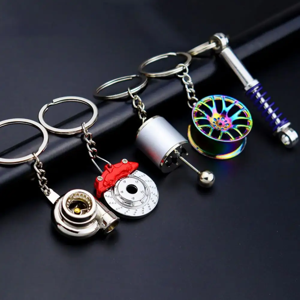 Key Ring Mini Portable Anti-fall Metal Brake Disc Shock Absorber Shape Bag Pendant Jewelry Gift