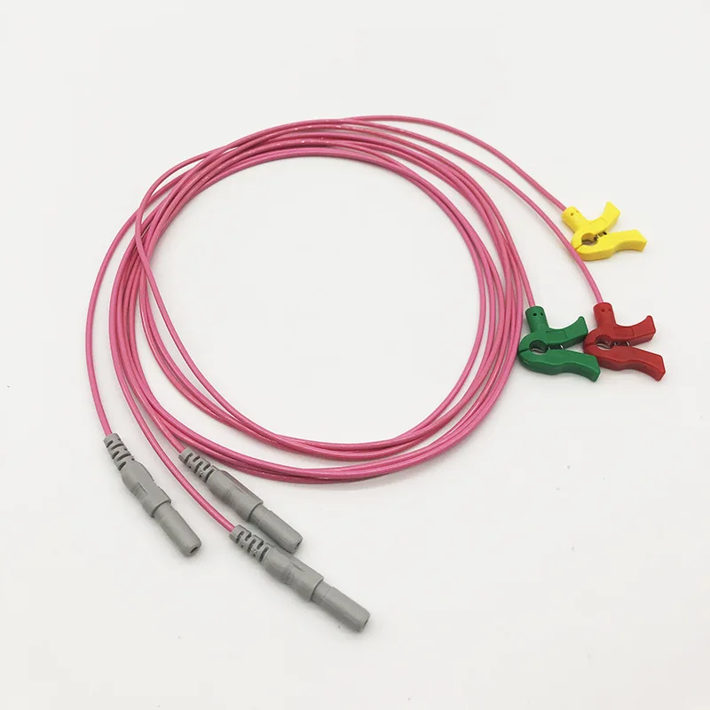 Compatible monitors EEG ECG lead wire 3-lead neonatal clip-on Din1.5 telemetry splitter