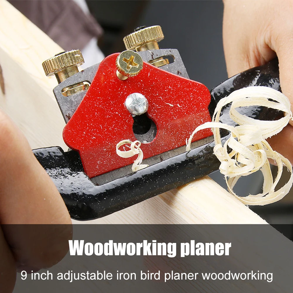 DIY Chamfering Manual Trimming Adjustable Plane 9 inch Hand Planer Spokeshave Wood Cutting Edge Trimming Tools Adjustable Plane