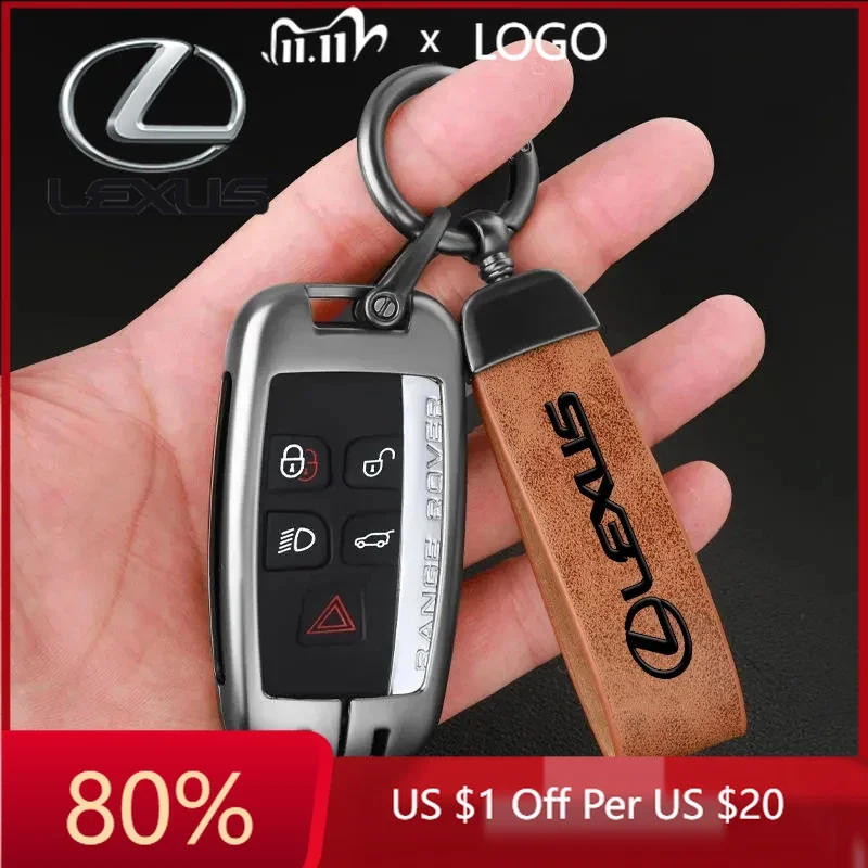 

2026 Hot Interior Stickers For Lexus LS LC RZ IS350 ES300 GS350 CT200h GX460 LX570 RX500h Car Fine Leather Keychain Ring Emblem