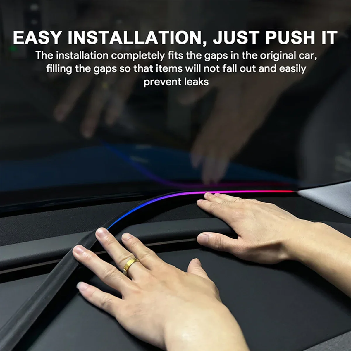 140/150CM Symphony Car Instrument Panel Atmosphere Light Auto Interior LED Hidden Strip Light by APP Remote Control