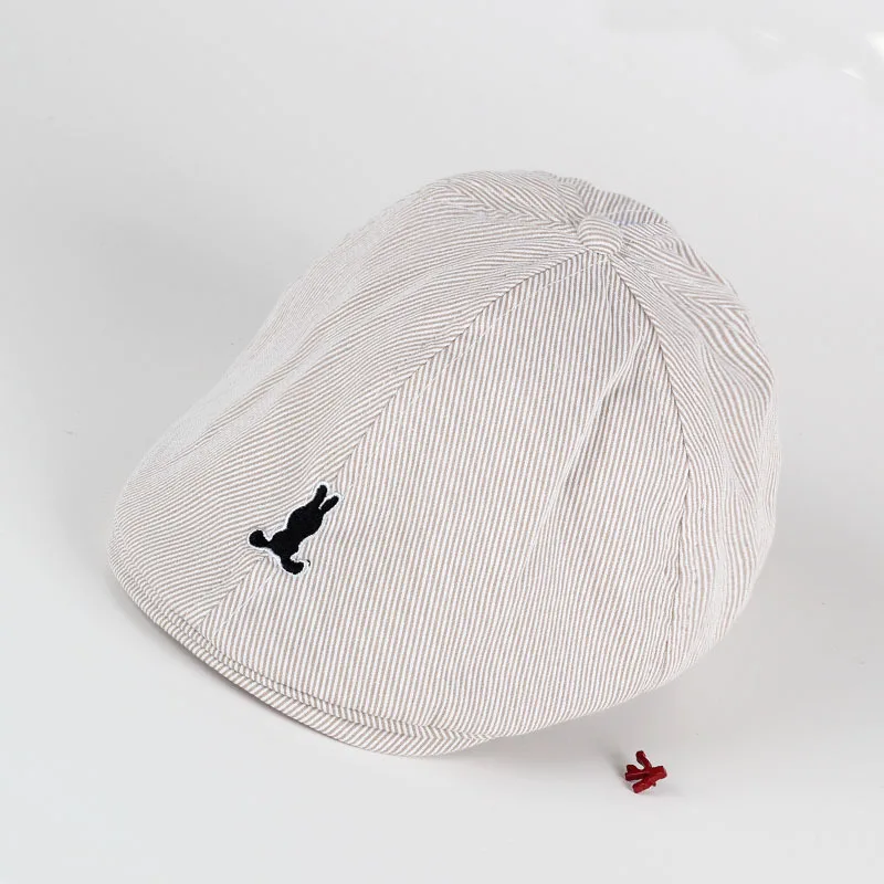 Baby Boy Hat Pure Color Striped Peaked Cap