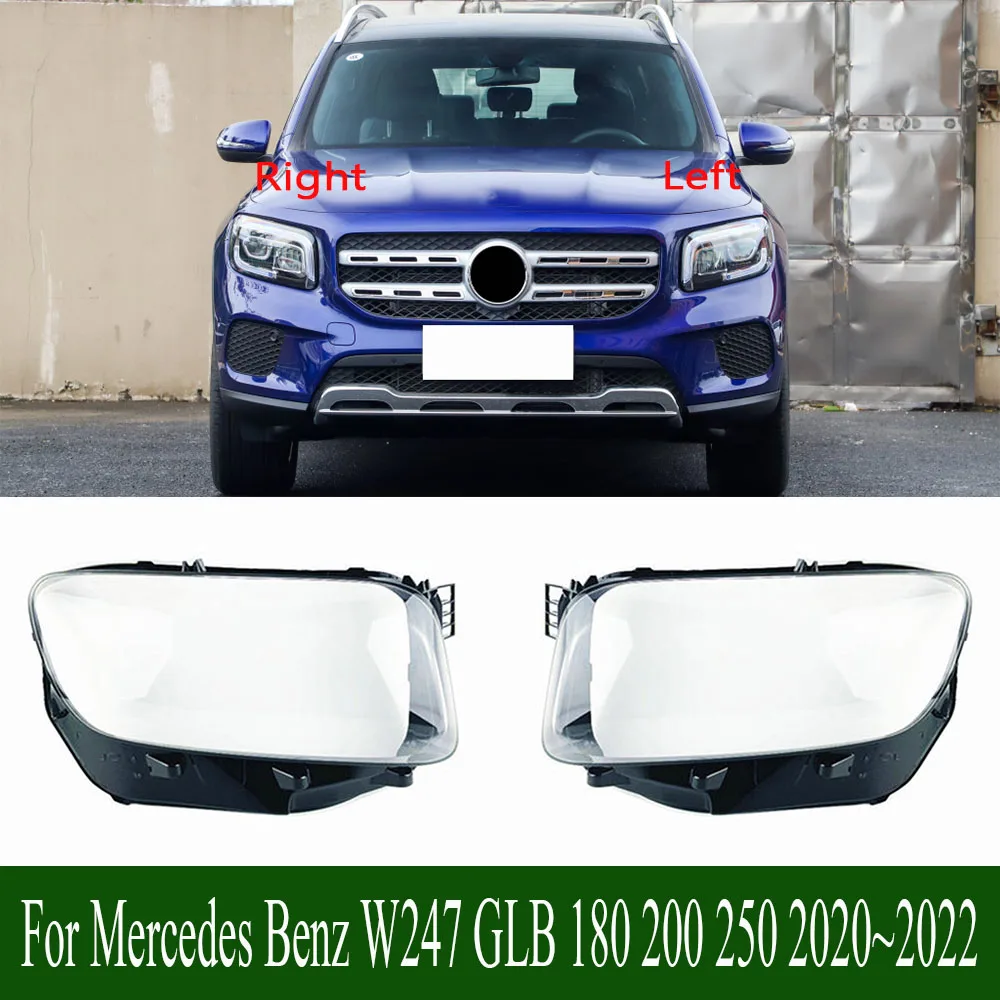 

For Mercedes Benz W247 GLB 180 200 250 2020~2022 Transparent Lampshade Lamp Shade Front Headlight Shell Headlamp Cover