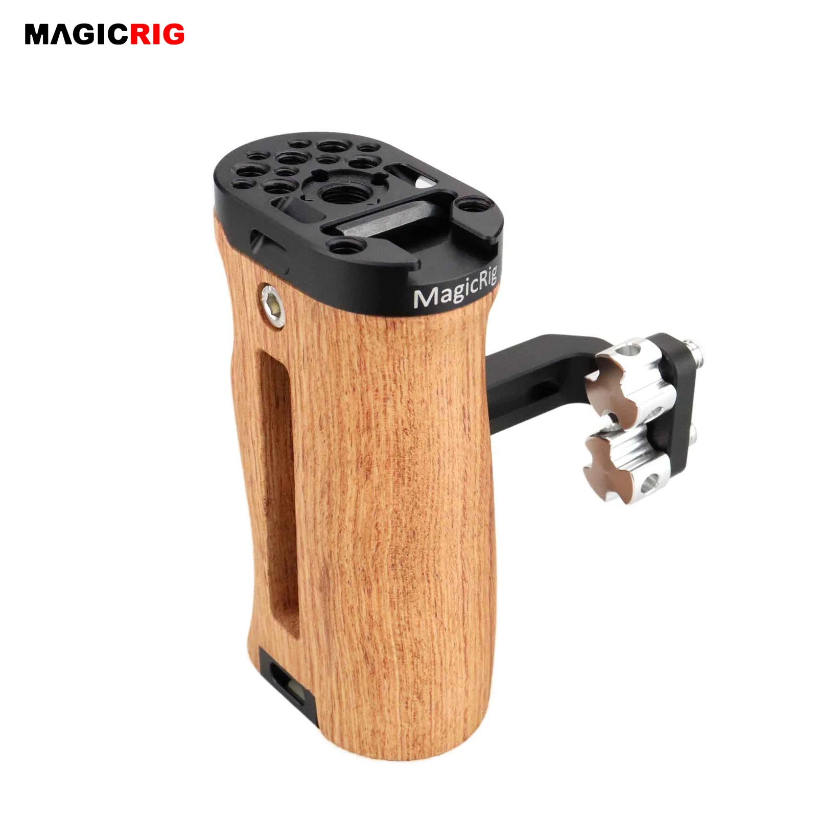 

MAGICRIG Wooden Grip Universal Side Handle with Cold Shoe Mount for A7SIII A7RIII A7III A6500 A6600 BMPCC 4K / 6K / 6K Pro Cage