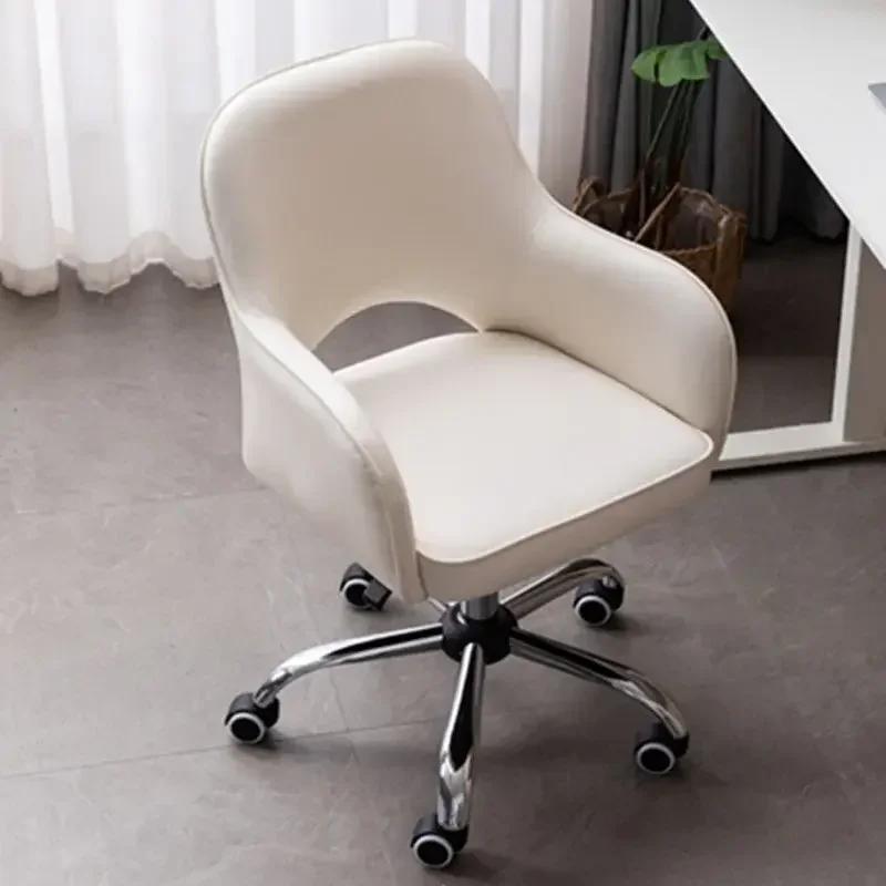 Computer Chair Home Sedentary Comfortable Swivel Chair Girls Bedroom Makeup Chair Dormitory Student Study Desk Backrest Stool