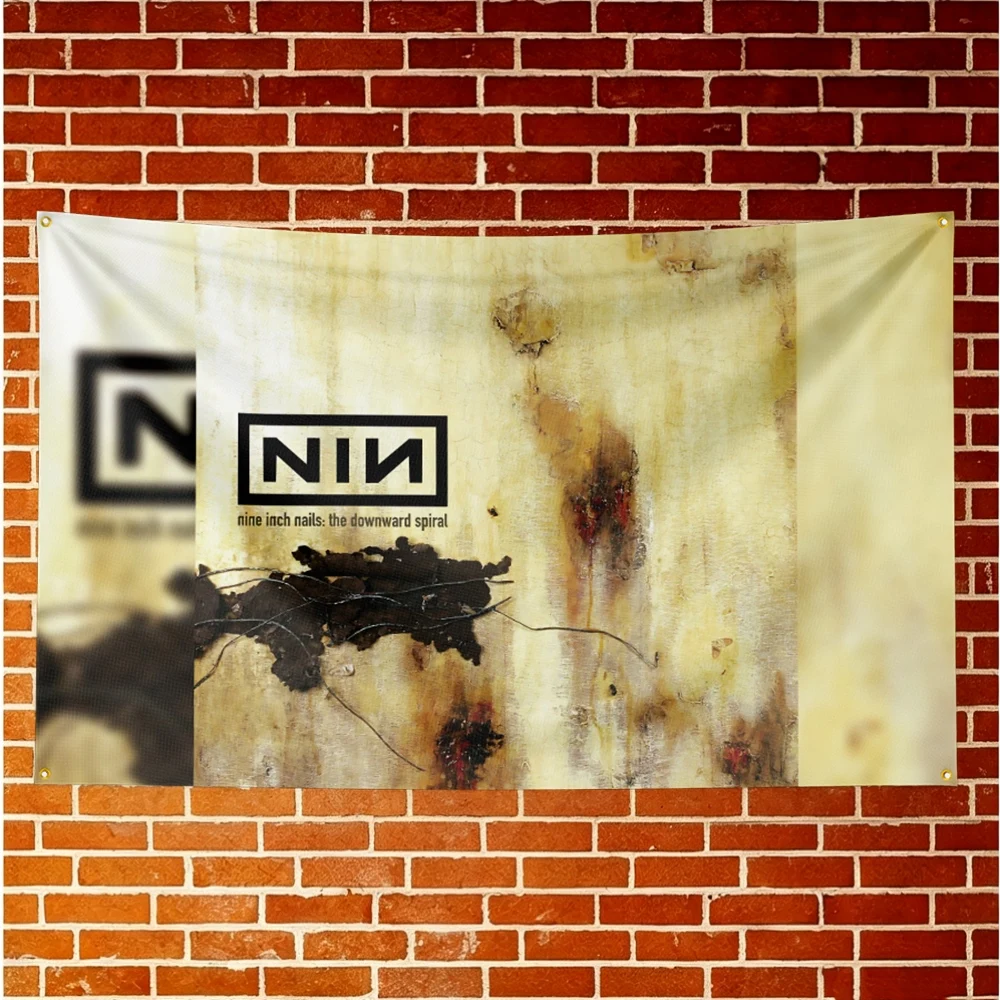 NIN Nine Inch Nails Music Flag Banner For Fan Party Tailgate Gathering Indoor Outdoor Backyard Home Festival Ornament Supply