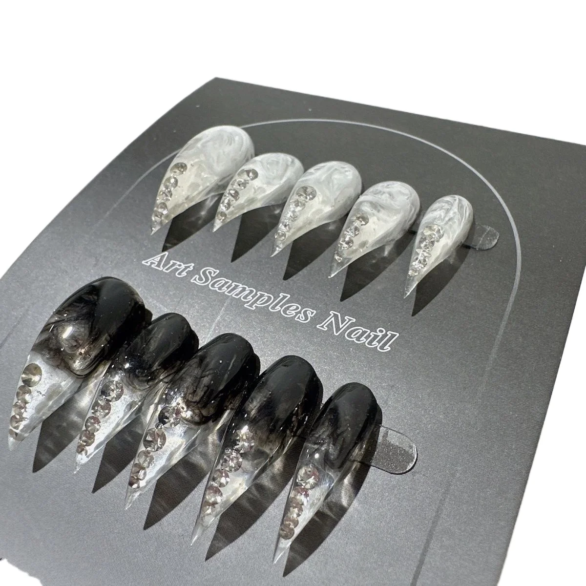 Griffe en forme de Dragon faite à la main, 10 pièces, griffes de chat épaisses en acrylique, autocollants longs pour faux ongles, faux ongles courts avec colle