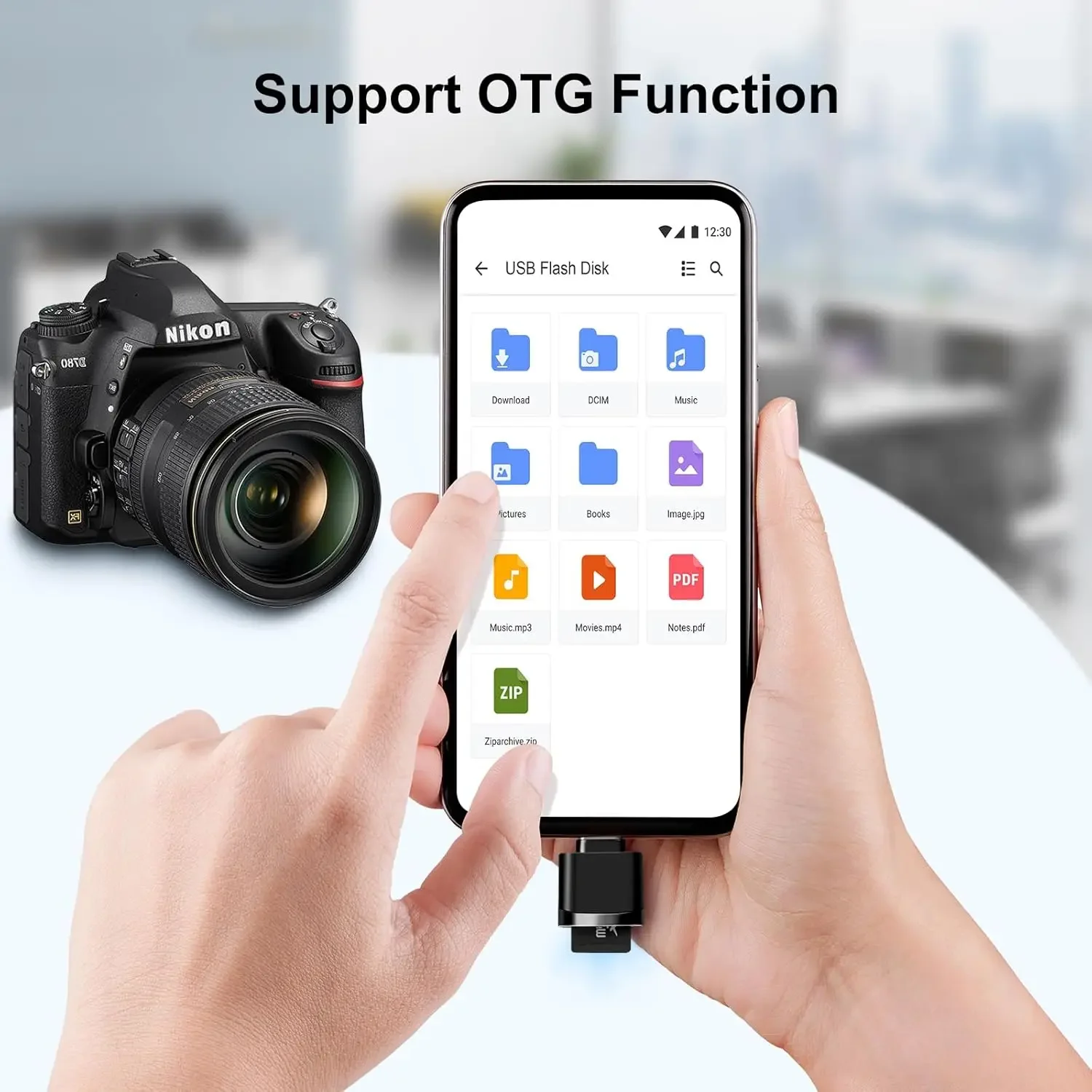 Mini Type-C to SD Micro SD TF Card Reader Memory Card, Suitable for Samsung Huawei Xiaomi, Aluminum Alloy Card Reader image 5