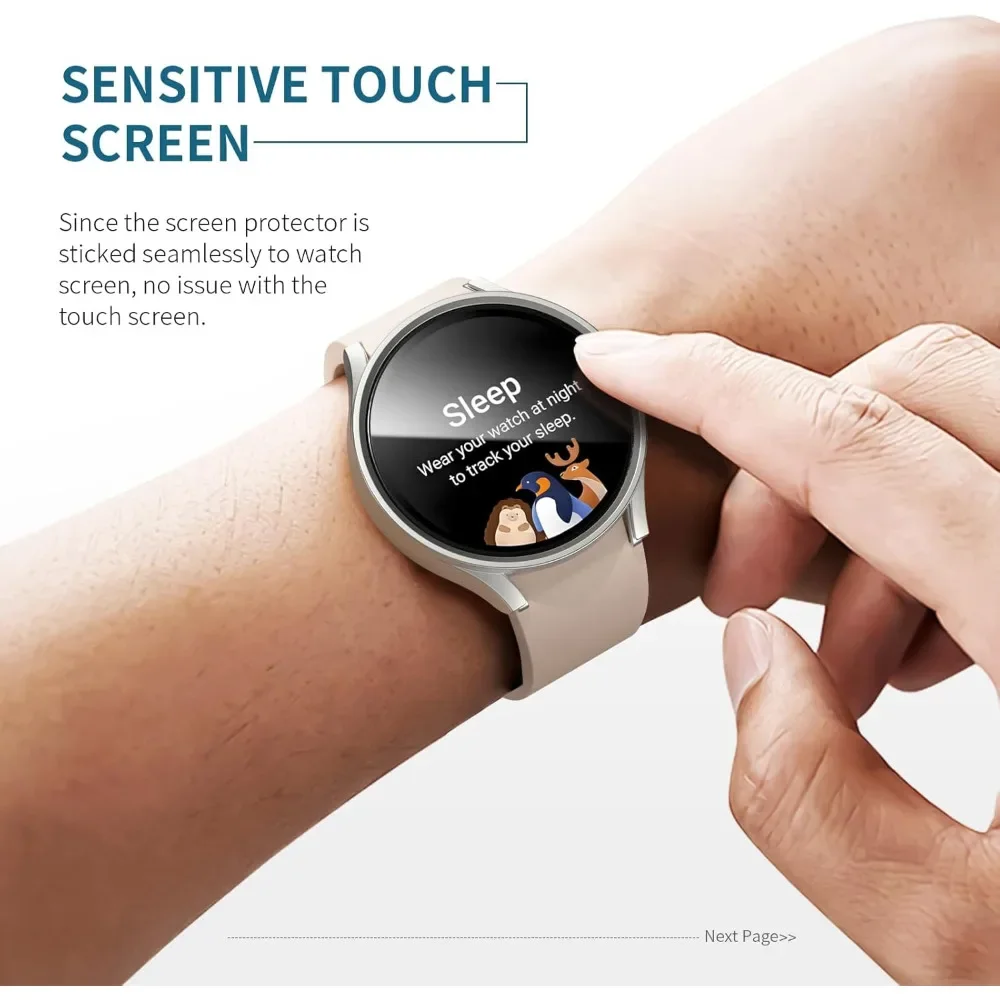 Funda protectora de pantalla para Samsung Galaxy Watch 7, 6, 5, 4, 40mm, 44mm, funda dura mate para PC + parachoques de cubierta protectora completa de vidrio templado