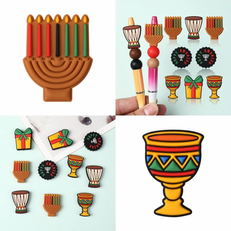 

5/10Pcs Silicone Beads Cartoon Focal Beads Jewellery Making DIY Beaded Pen Keychain Bracelets Jewelry Accessories Chain