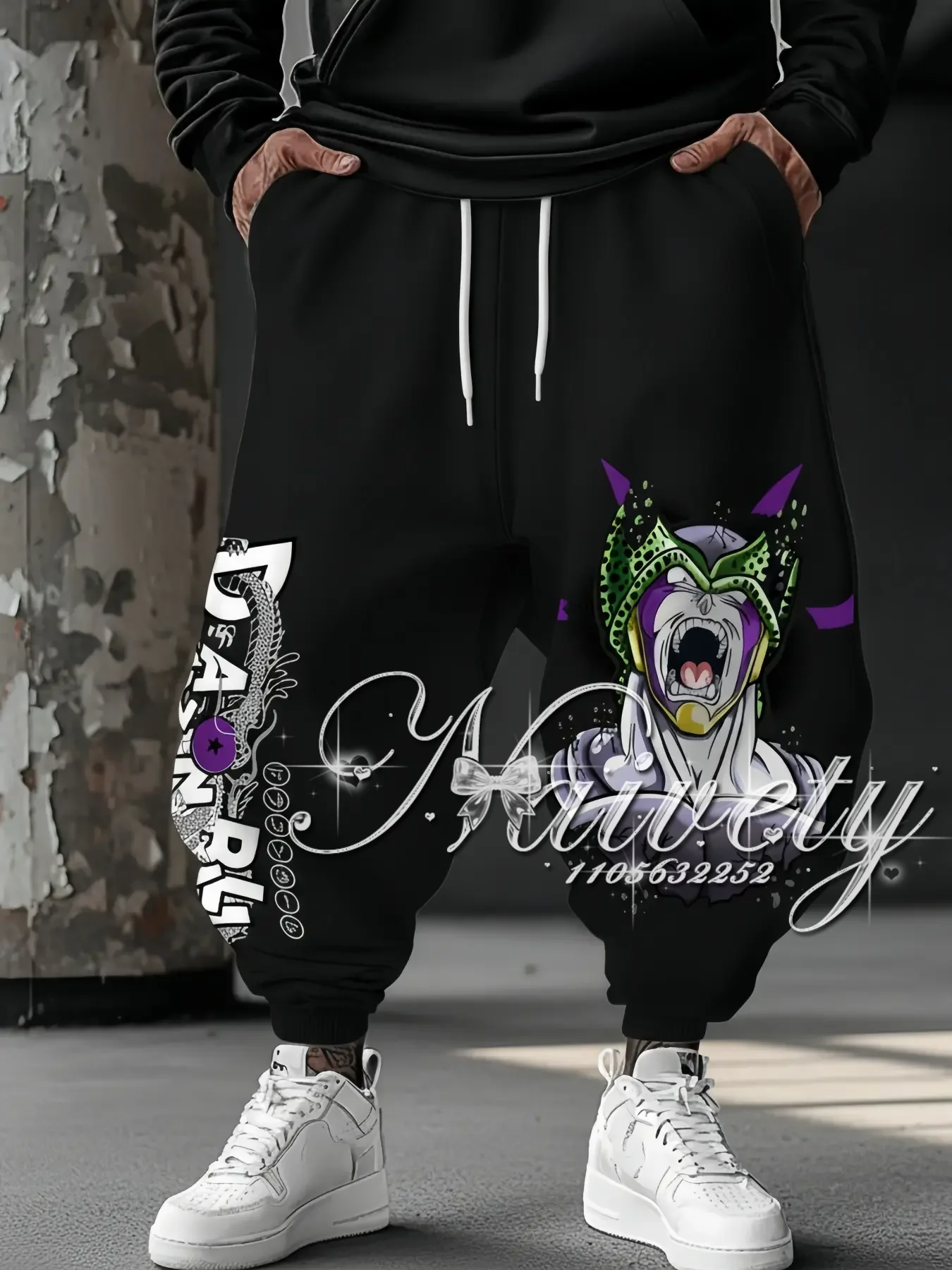 2026 Summer Dragon Ball Perfect Cell Print Loose Quick Dry Vintage Gym Casual Joggers Unisex Streetwear Sports Pants Y2k