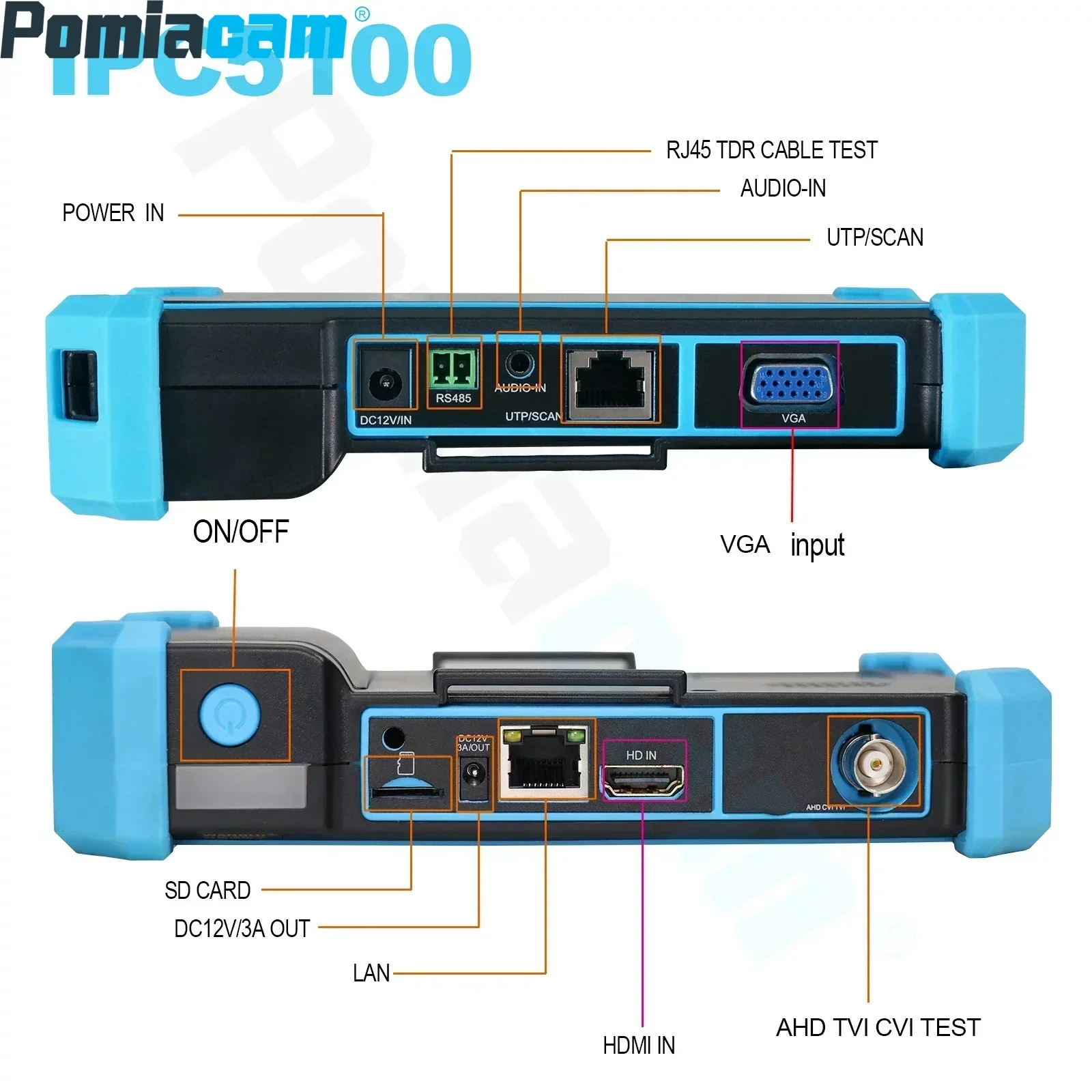 Probador CCTV IPC 5200c plus 4K, probador de Cable de red Hdmi Utp Rj45, probador Ip, cámara Cctv, Monitor de seguridad, prueba analógica Poe