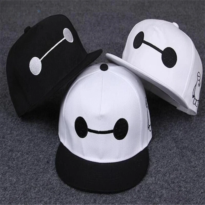 

Cartoon DSN Anime Big Hero 6 Baseball Cap Baymax Hip Hop Cap Parent-Child Flat Brim Peaked Cap Hip-hop Hat Sunscreen Gift