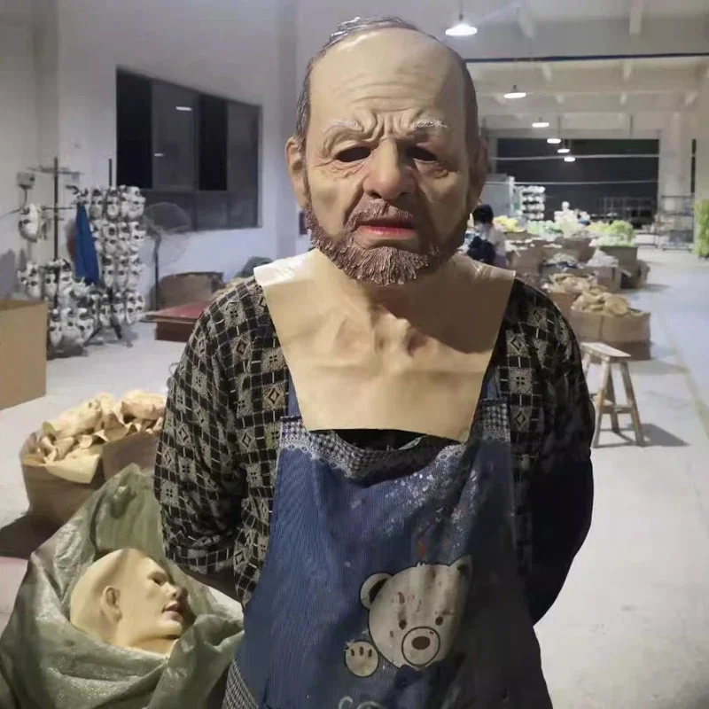Maska lateksowa Starzec Nakrycie głowy Maski Halloween Karnawał Impreza Thriller Cosplay Kostiumy Rekwizyty Realistyczna Zabawna Maskarada