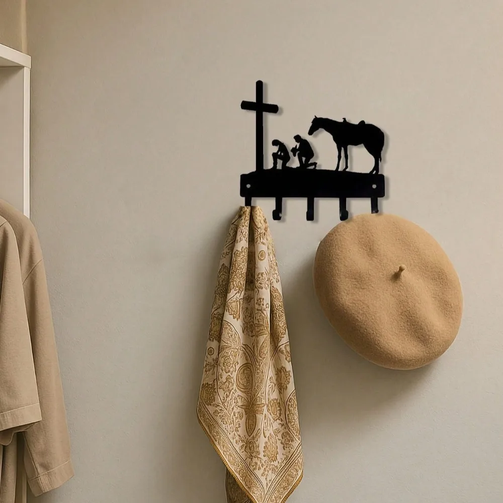 ตะขอแขวนผนังเหล็กสีดำแบบหรูหรา 1 ชิ้น เหมาะสำหรับติดตั้งในพื้นที่หลากหลาย เช่น ห้องนั่งเล่น ห้องนอน ใช้แขวนเสื้อผ้าในครัวได้ดีเยี่ยม