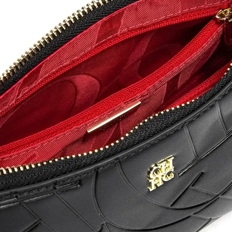CH Shoulder Bag For Women Luxury Leather Handbag Fashion Embossed Underarm Bag Tote Bag For Daily Office Party Shopping Dating image 6