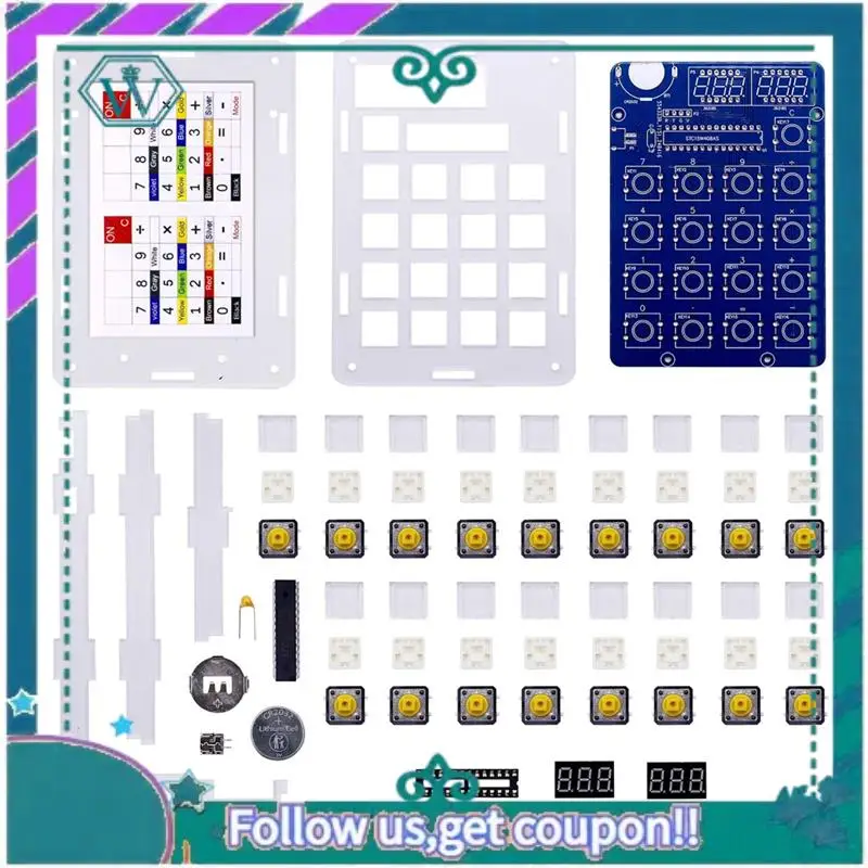 مجموعة أدوات ممارسة اللحام المطورة، مجموعة أدوات حاسبة مكونة من 6 أرقام يمكنك صنعها بنفسك، مجموعة أدوات حاسبة مكتبية تعمل بالبطارية #2