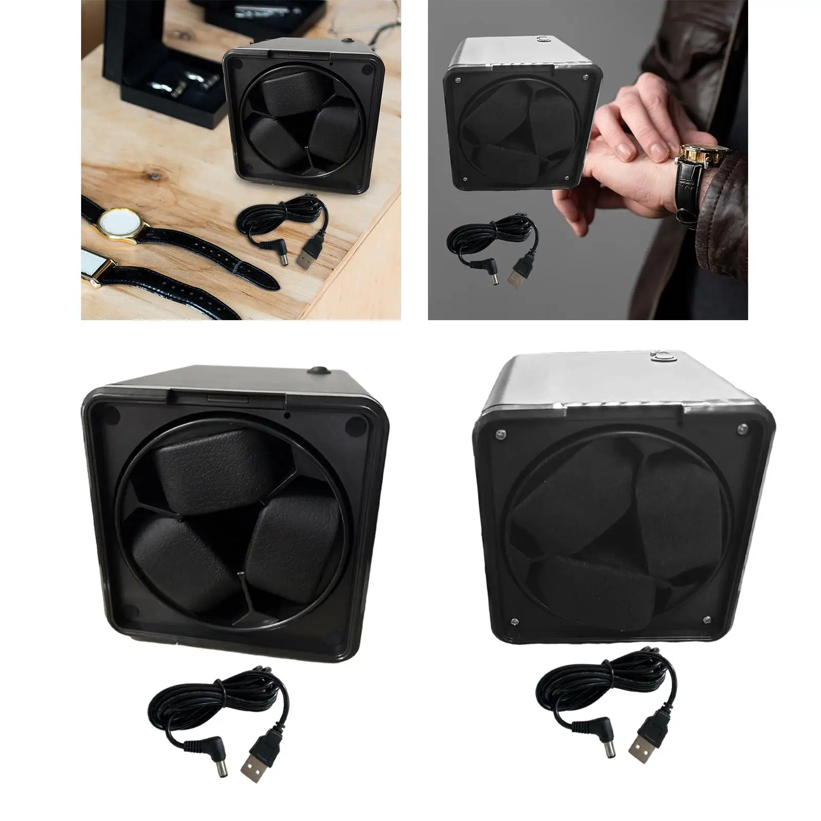 Automatic Watch Winder Watch Case without Cover Watch Position Watch Display Box Watch Holder for Home Bedroom Desk