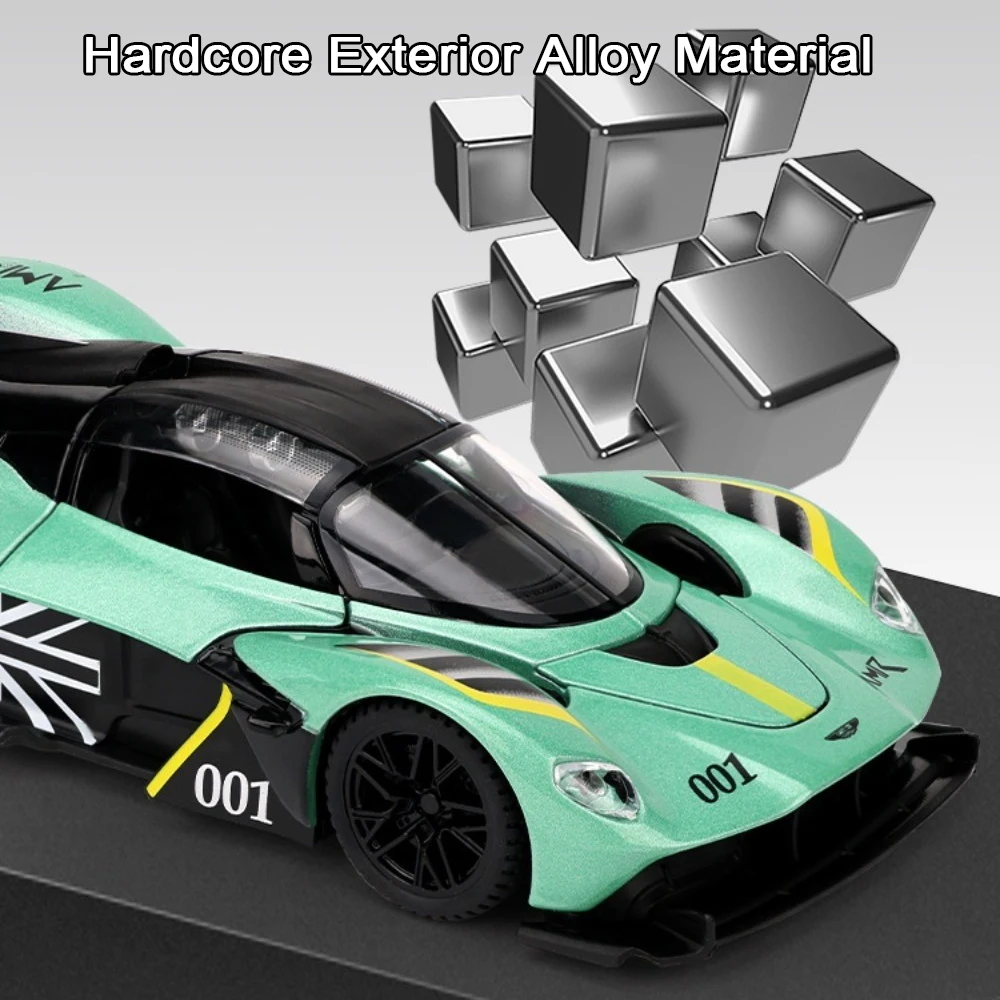 Scala 1:32 Valkyrie Vulcan Toys Modelli di auto Porte pressofuse in lega Veicoli in miniatura aperti con ornamenti modello di auto tirati indietro