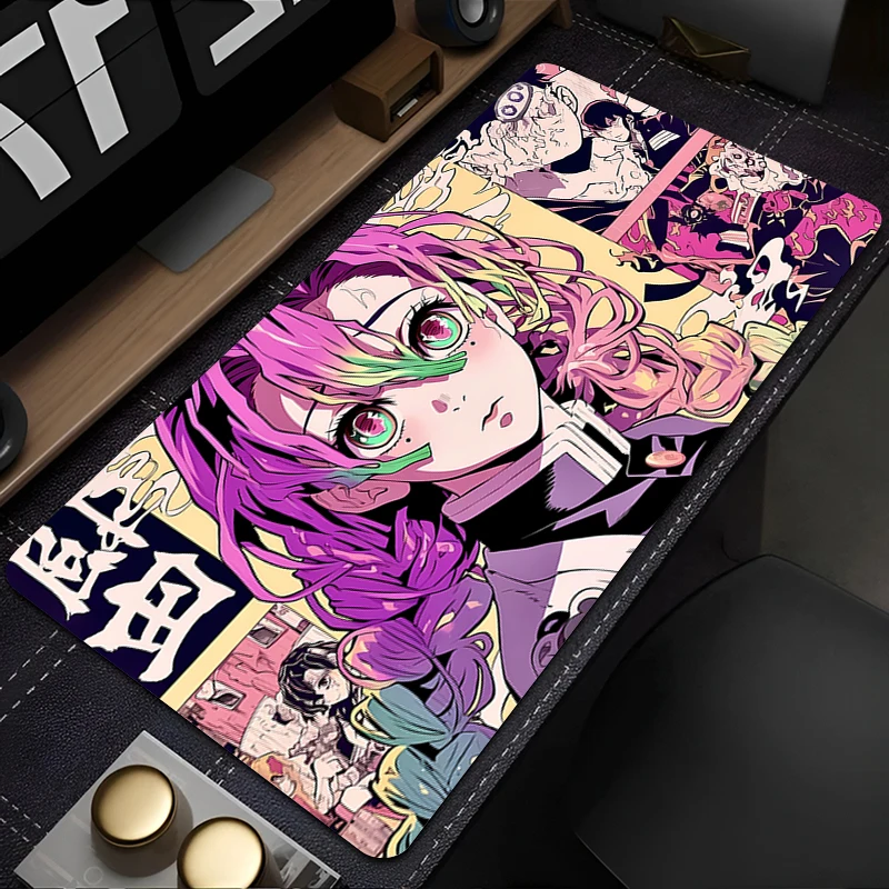Mouse Pad Non-Slip Rubber mousepads Game player notebook computer Pad table mat PC carpet Demon Slayer Kanroji Mitsuri Mousepad