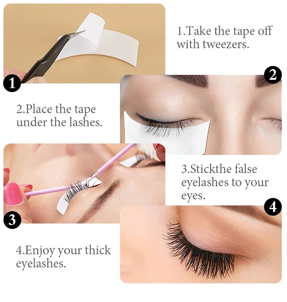 110 Stück/Rolle Augenpflaster Schaumstoff-Augenpads Selbstklebende Wimpernverlängerungs-Sticker Augenpad Make-up Zubehör – Detail 5