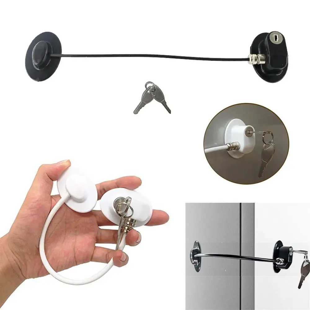 Stainless Steel Cable Baby Safety Lock Self-adhesive Punch-free Child Proof Lock Protection Strong Fixation