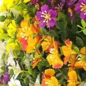

12 Pack UV Resistant Artificial Flowers Plastic Fake Plants For Outdoor Lawn Patio Cemetery Wedding Garden Decor Arrangements