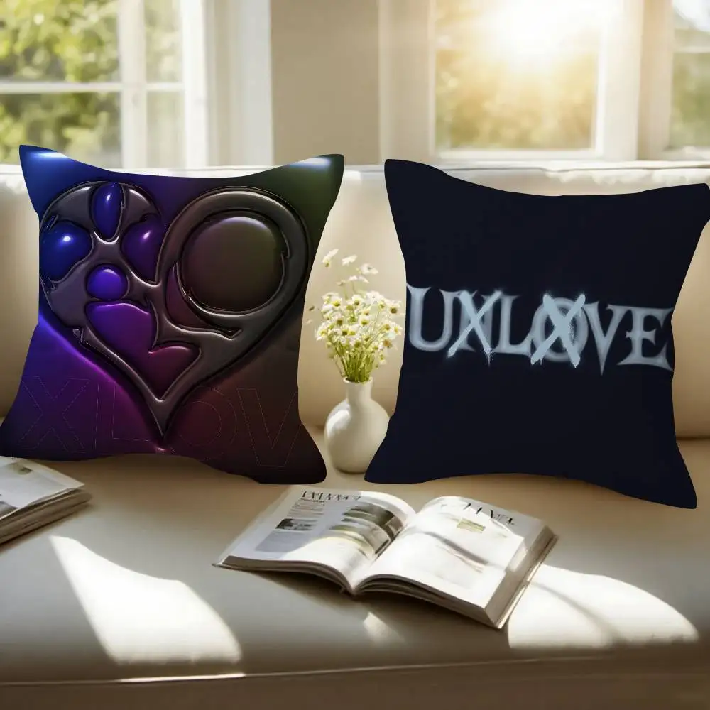 Group X-XLov Vintage Double-sided Printed pillow cover Short plush Suitable living rooms bedrooms sofas throw cushion cover