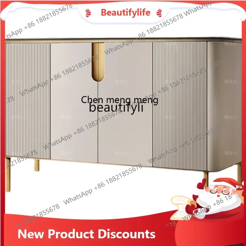 

zq1Light luxury, rock slab paint shoe cabinet, dining side, modern, decoration, American model room, entrance cabinet