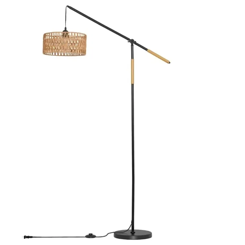 Arched Floor Lamp Metal Body Wire Cover E26 E27 Socket Standing Light Modern Industrial Design for Living Room Bedroom Decor