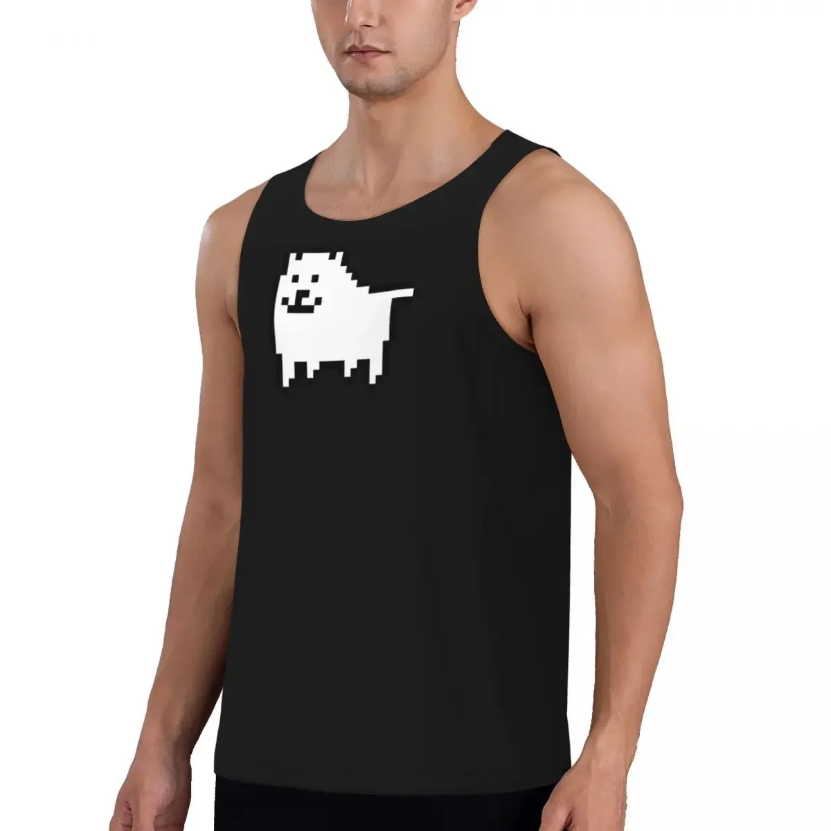 Quick Dry Annoying Dog In Space Undertale Toby Video Game Rpg Gym Tank Muscle Sleeveless Shirt Bodybuilding Breathable Vest