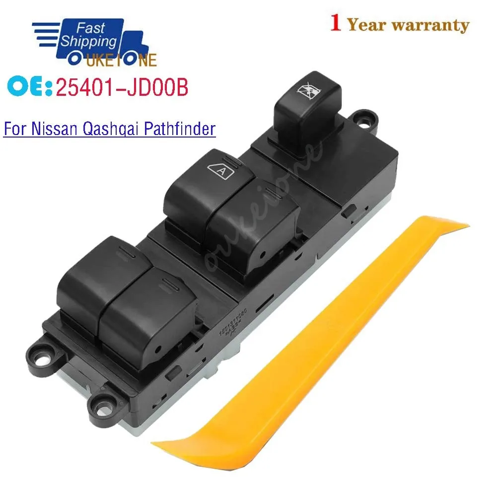 

25401JD00B For Nissan Pathfinder Navara Qashqai Front Left Electric Power Window Switch Lifter Control Regulator Car Accessories