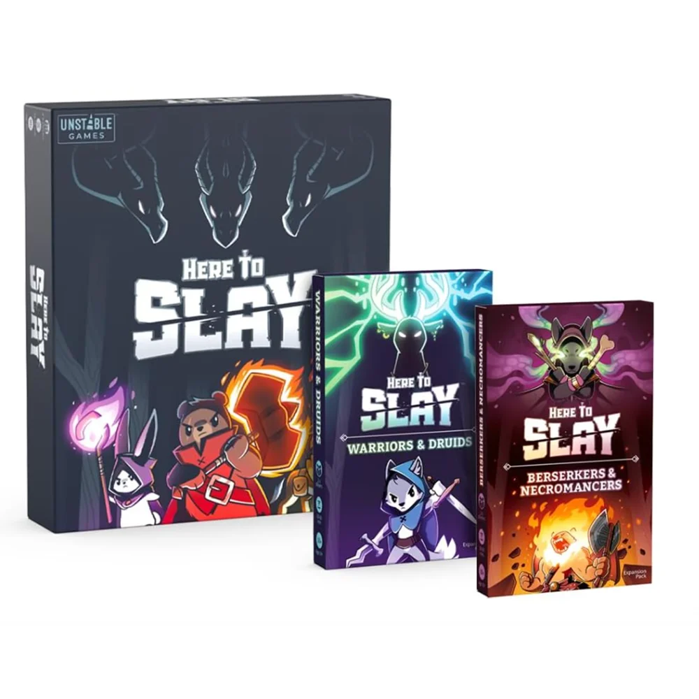 Here To Slay Base Game - Adventure RPG Dice Rolling Card Game, Suitable for Teenagers and Adults -2-6 Players, Hand Management