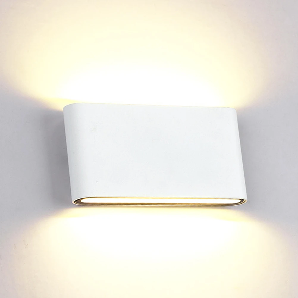 

Aluminium 12W Waterproof Led Wall Sconce Warm Light Durable Frosted Surface Easy Clean Soft Lighting For Indoor Outdoor Wall