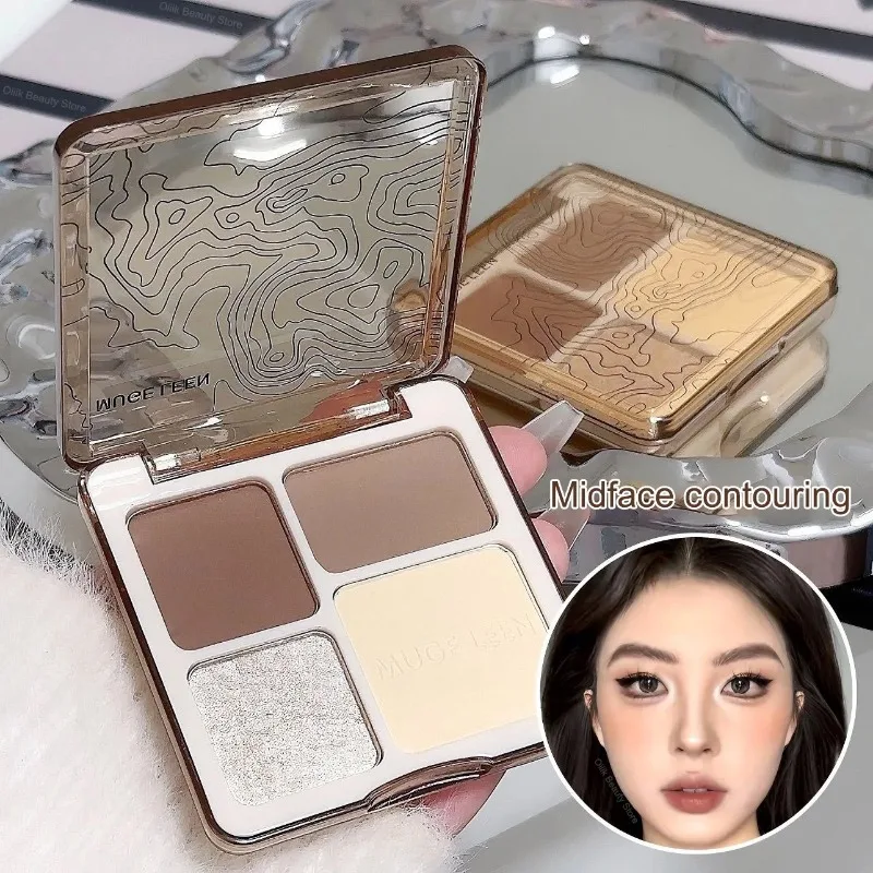 

EOEKKY Highlight Contouring Makeup Palette Matte Brightening Nose Shadow Multifunction Synthesis All-in-one Shading Powder Plate