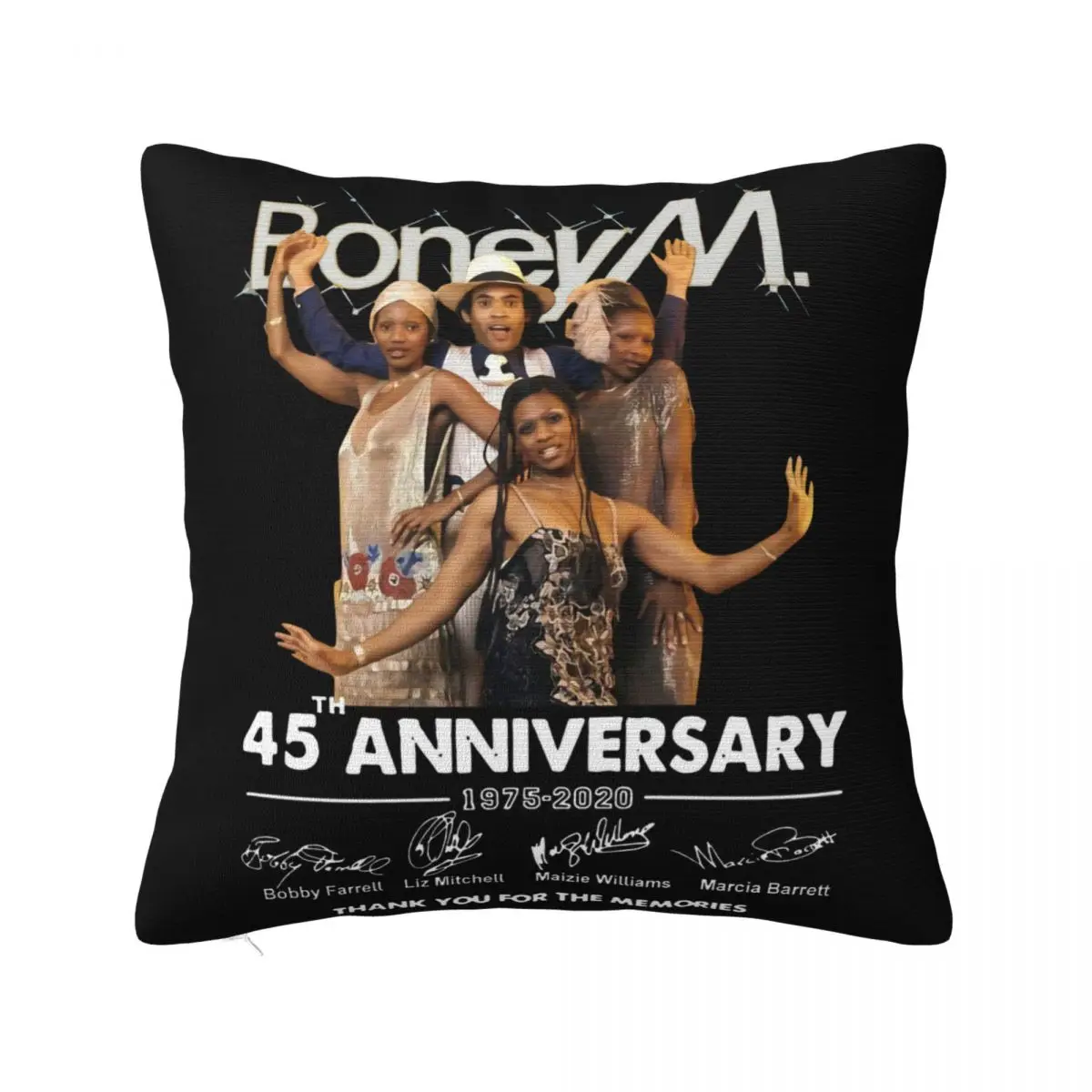 Boney M 45Th Anniversary Thank You For The Memories Normal Classic Streetwear Funny More Size Dj Personality Pillow Case