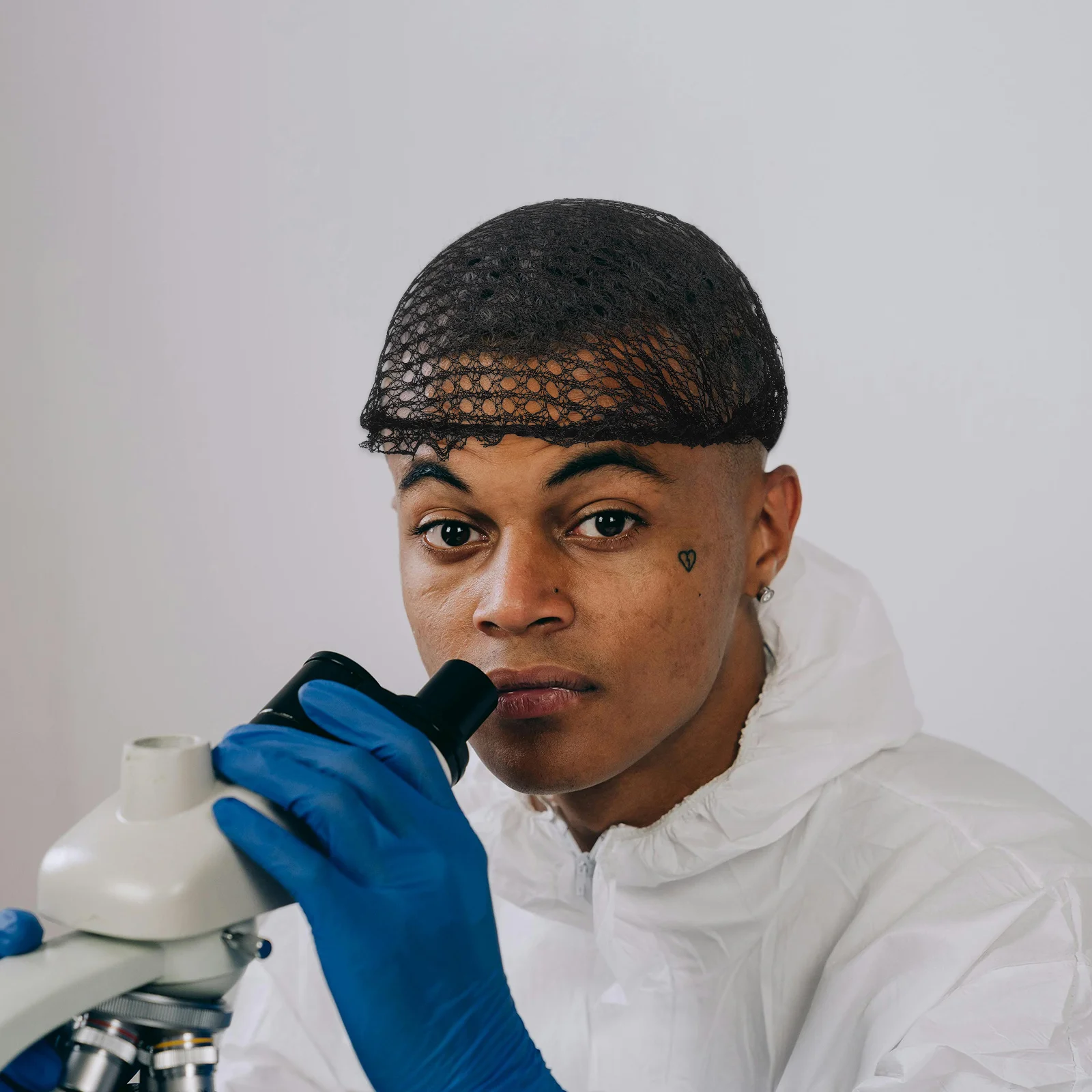 

12 шт., черные сетчатые шапочки для волос, эластичные большие спальные чепчики, полное покрытие, сетки для волос для кухни, больницы, общественного питания, приготовления пищи