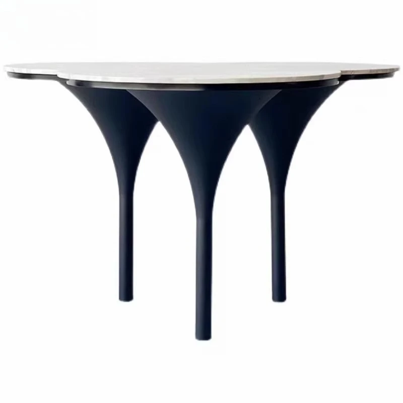 

Simple art cloud bar table, waterproof bar table, fiberglass three-leaf coffee table, leaf modeling hall decoration table
