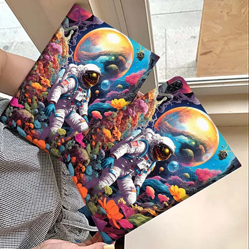 

Cartoon astronaut art Cover For Huawei MatePad M5 T5 SE 11 Pro Honor Tab 5 V7 V8 X9 GT 10.1 10.8 Inch Tablet Case