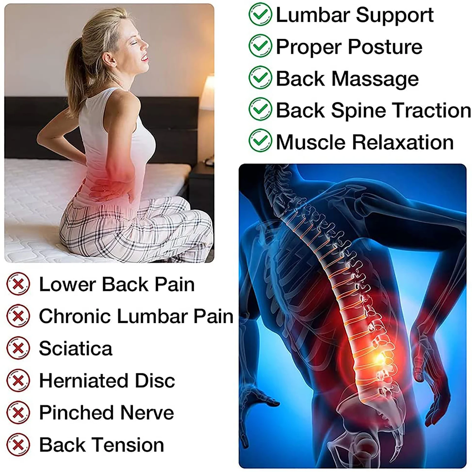 Magnetic Back Massage Muscle Relax Stretcher Posture Therapy Corrector Back Stretch Spine Stretcher Lumbar Support Pain Relief