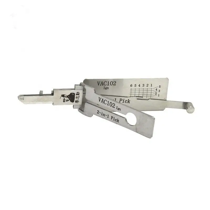Lishi 2 in 1 VAC102 Lock Pick Decoder Ignition Car door open for Renault Model Flat milling view 2