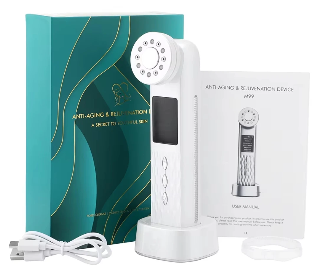 مكتبة ذكية وصلت حديثًا جهاز تجميل محمول باليد مكركرنت فوتون تجديد الاهتزاز تدليك وظيفة ساخنة وباردة للاستخدام المنزلي B