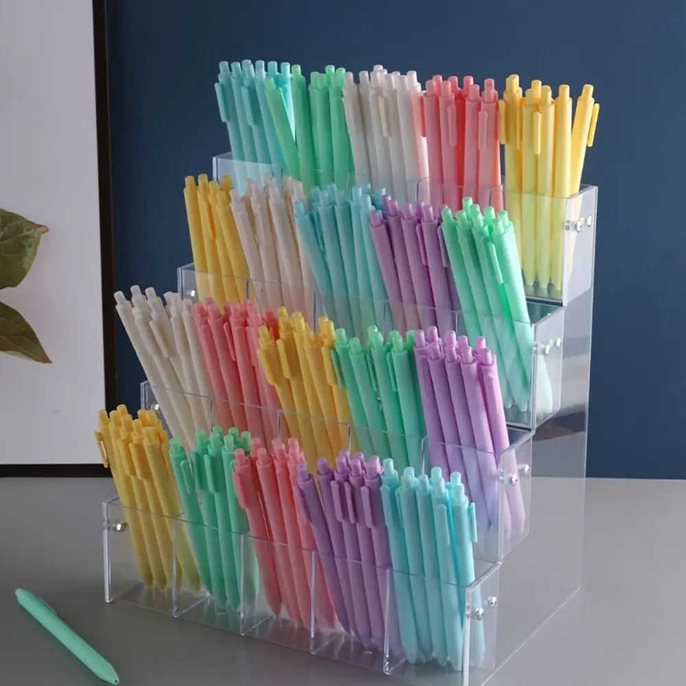 2/3/4/5/6 Layer Mark Pen Holder Transparent Large Capacity Makeup Brush Holder Pen Tray Creative Stationery Display Shelf