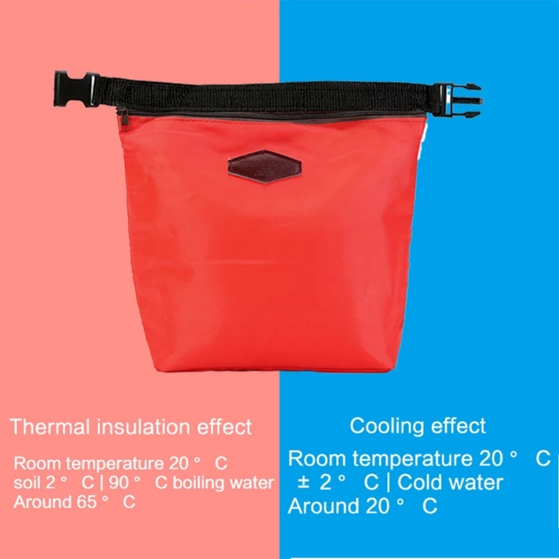 Multipurpose Insulated Lunch Bag Small Portable Cooling Bag for Meals Thermal Lunch Box with Zippered Container Bag