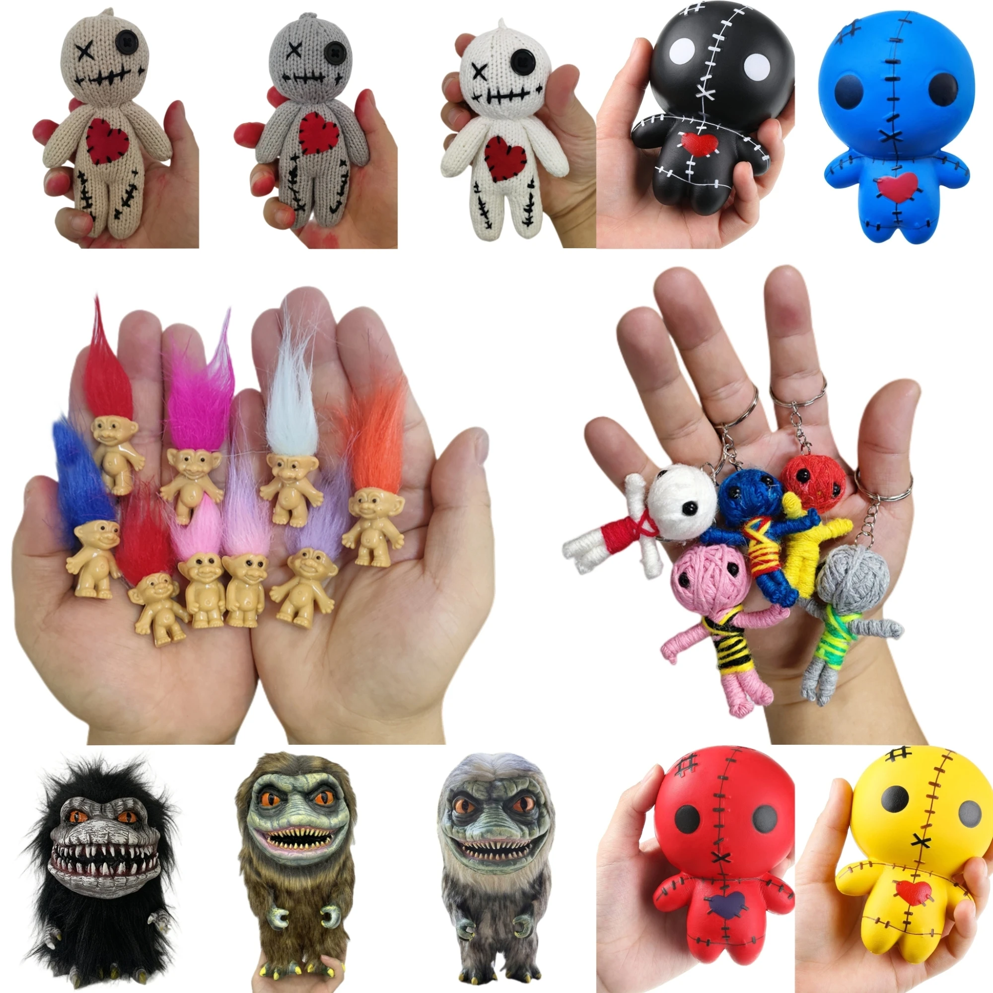 

Woolen Elastic Wool Voodoo Troll Doll Cute Terrifying Christmas Gift Toy Halloween Party Software Stress Rellief Decorative Prop
